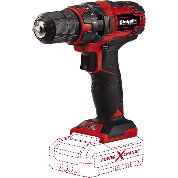 АКУМУЛАТОРНА БОРМАШИНА EINHELL TC-CD 18/35 Li 18 V, 35.00 nm, БЕЗ БАТЕРИЯ И ЗАРЯДНО