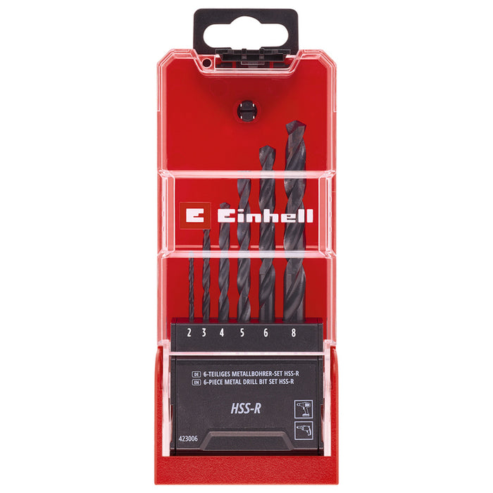 DRILL BIT SET ЗА МЕТАЛ HSS-R 6 БР. EINHELL