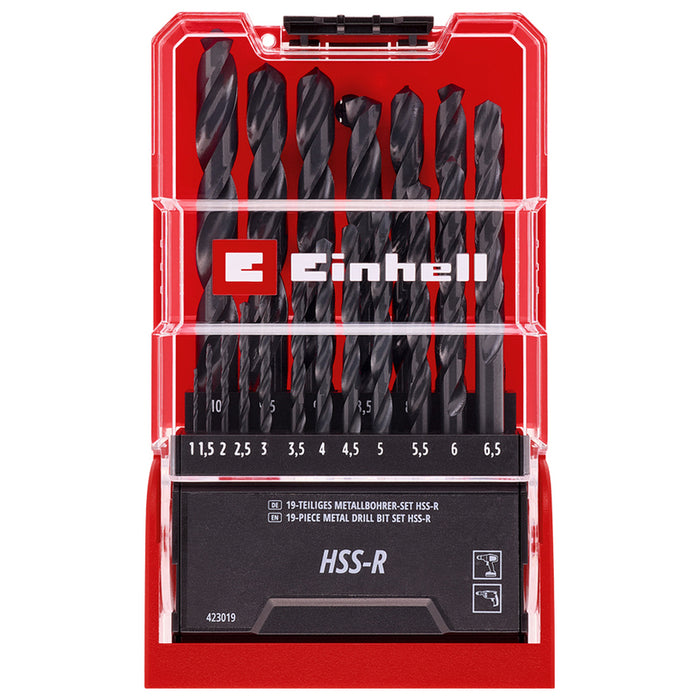 DRILL BIT SET ЗА МЕТАЛ HSS-R 19 БР. EINHELL