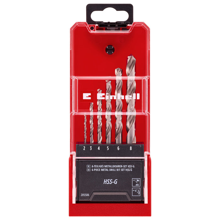 DRILL BIT SET ЗА МЕТАЛ HSS-G 6 БР. EINHELL