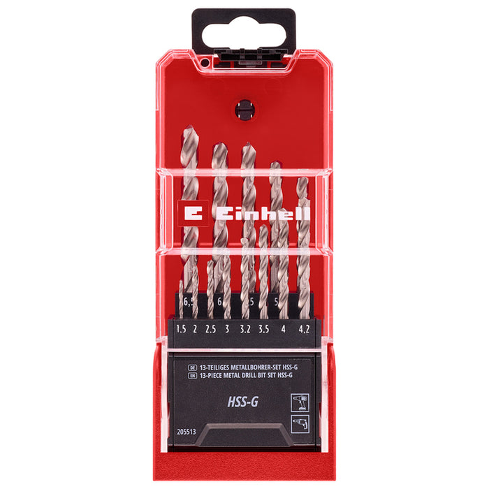 DRILL BIT SET ЗА МЕТАЛ HSS-G 13 БР. EINHELL
