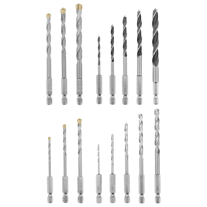 DRILL BIT SET ЗА МЕТАЛ, ДЪРВО, КАМЪК 4 БР. EINHELL