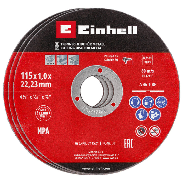 DISC SET ЗА ЪГЛОШЛАЙФ 115 ММ EINHELL