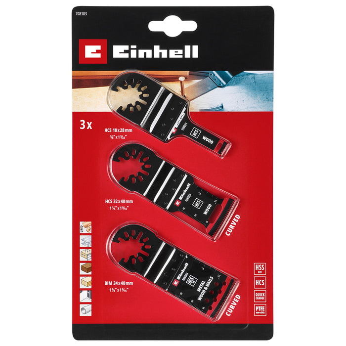 KNIFE SET ЗА МУЛТИТУЛ 3 БР. EINHELL