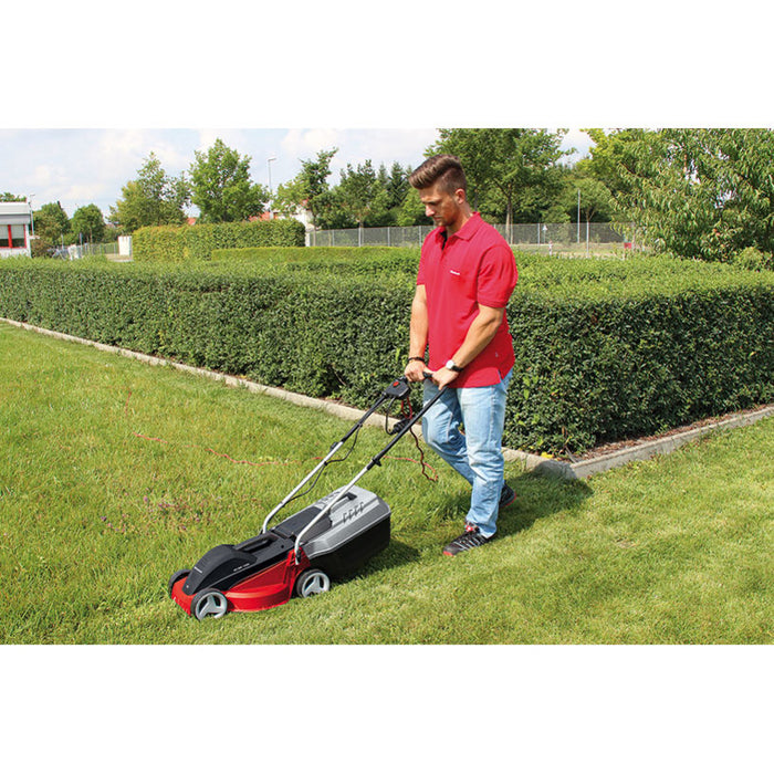 ЕЛЕКТРИЧЕСКА КОСАЧКА EINHELL GC-EM 1000/30 1000 W, 1000 W, ШИРИНА НА КОСЕНЕ 30.00 см, ШИРИНА НА КОСЕНЕ 30.00 см, МАКС ВИСОЧИНА НА КОСЕНЕ 70 мм