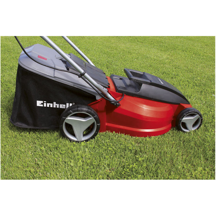 ЕЛЕКТРИЧЕСКА КОСАЧКА EINHELL GC-EM 1536 1500 W, 1500 W, ШИРИНА НА КОСЕНЕ 36.00 см, ШИРИНА НА КОСЕНЕ 36.00 см, МАКС ВИСОЧИНА НА КОСЕНЕ 65 мм