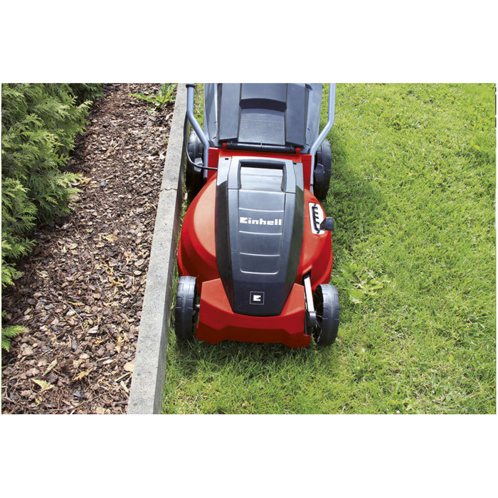ЕЛЕКТРИЧЕСКА КОСАЧКА EINHELL GC-EM 1536 1500 W, 1500 W, ШИРИНА НА КОСЕНЕ 36.00 см, ШИРИНА НА КОСЕНЕ 36.00 см, МАКС ВИСОЧИНА НА КОСЕНЕ 65 мм