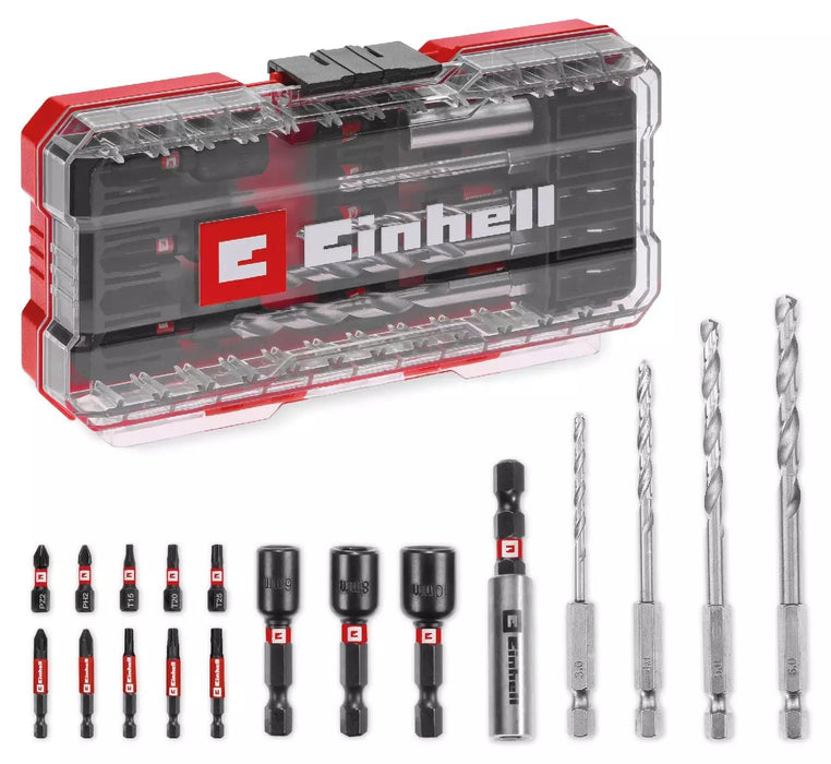 Комплект ударни свредла и битове Einhell - S-Case, 18 части, 1/4"
