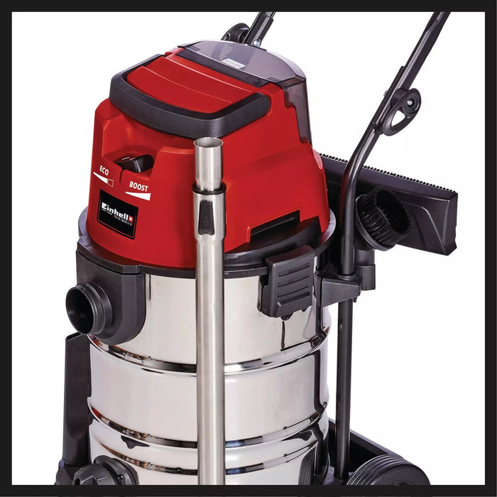 Einhell TE-VC 36/30 Li S-Solo 30 L барабанна прахосмукачка за сухо и мокро почистване с торба за прах
