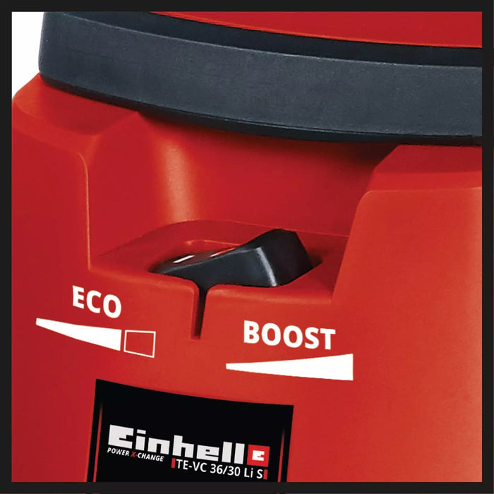 Einhell TE-VC 36/30 Li S-Solo 30 L барабанна прахосмукачка за сухо и мокро почистване с торба за прах