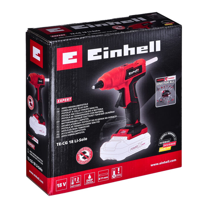 Пистолет за лепило TE-CG 18 Li-Solo AKU EINHELL Черен, Червен