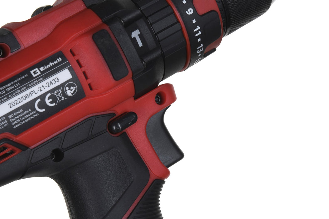 ПРОБИВКА/ВИНОВЪРТ EINHELL TE-CD 18/40 Li-i +64 (2×2,0Ah) 4513992