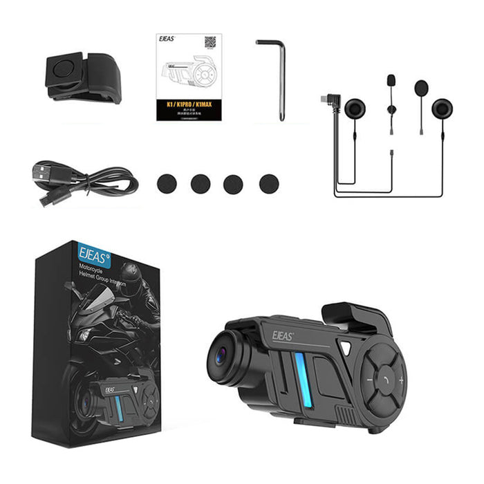 EJEAS K1Pro мотоциклетен интерком с рекордер