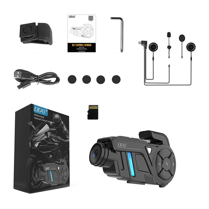 Мотоциклетен интерком с EJEAS K1Pro+ рекордер