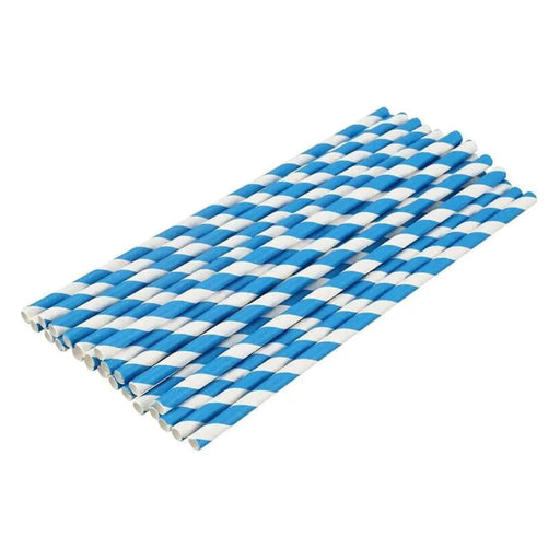 ЕКО ХАРТИЕНИ СЛАМКИ СИНИ Ф6 20СМ 48БР PLASTIC SOFIA
