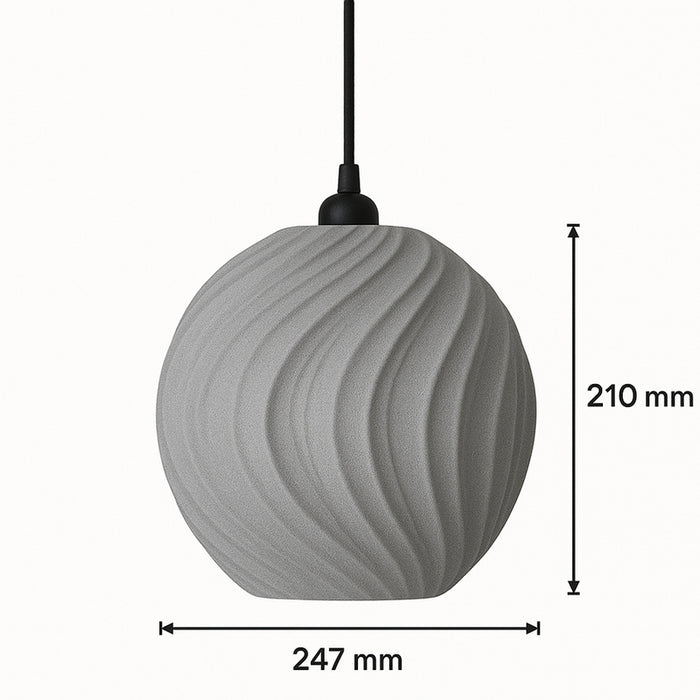ПЕНДЕЛ E27 СИВ 3D EKO ATINA