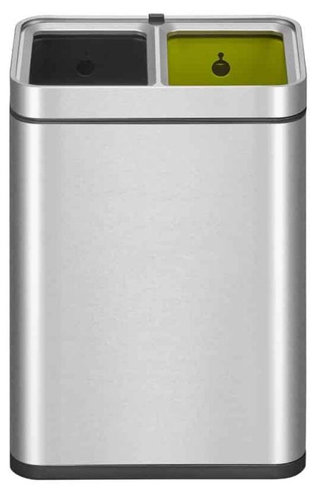 Отворен кош за разделно събиране на отпадъци EKO - Laguna Slim, 2 x 10 l, матиран