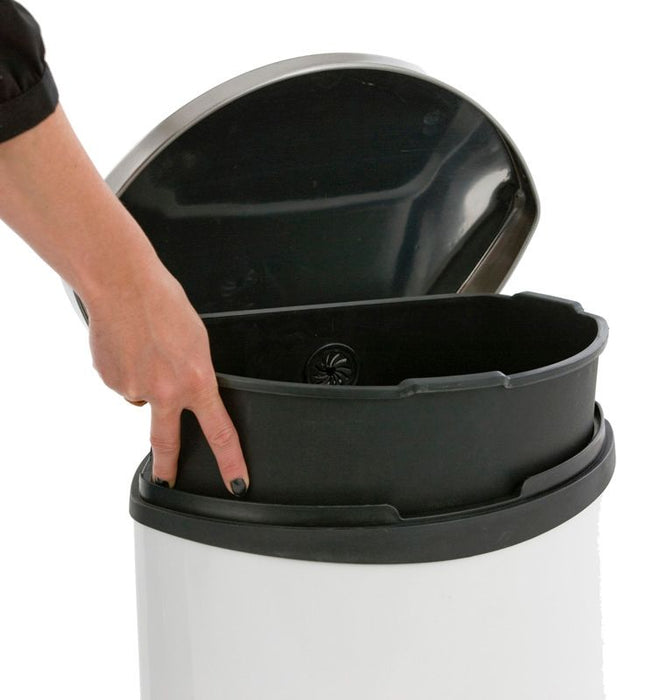 Кош за отпадъци EKO - Shell, 6 l, бял