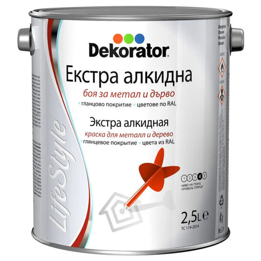 ЕКСТРА АЛКИДНА БОЯ 2.5 L RAL 9016 DEKORATOR