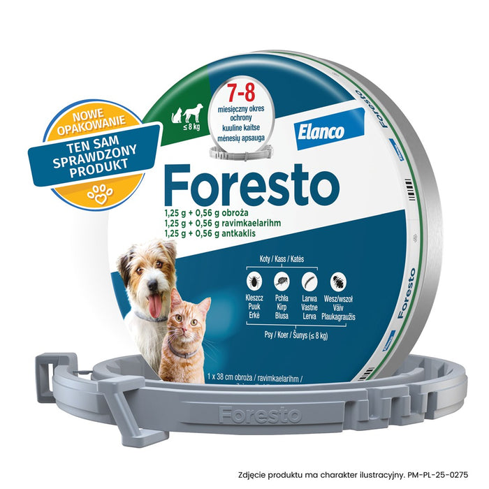 Нашийник ELANCO Foresto за котки и кучета под 8 кг