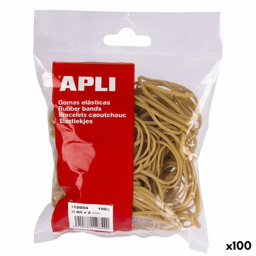 Еластични ленти Apli Кафяв 100 x 2 mm (100 броя)