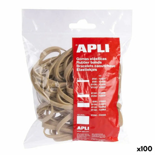 Еластични ленти Apli Кафяв 120 x 2 mm (100 броя)