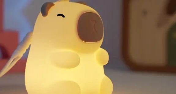 LED нощна лампа elbulgaria - Капибара, 2.5 W, 3.7V, USB-C, 3000k+RGB, 4564