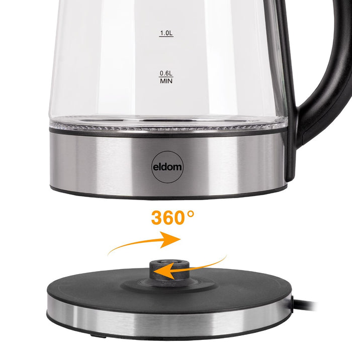 Безжична стъклена кана ELDOM C420 KETTY 1.7 л 2200 W
