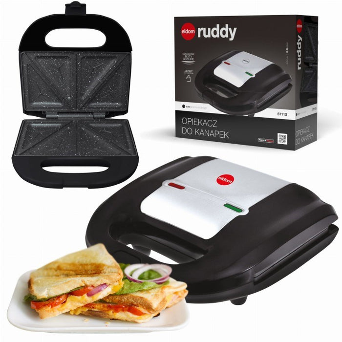 ELDOM Sandwich RUDDY, 750 W, гранитни плочи