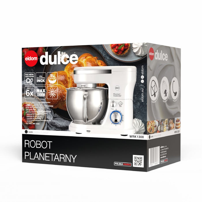ELDOM WRK1300 DULCE ПЛАНЕТАРЕН РОБОТ 1300 W Бял