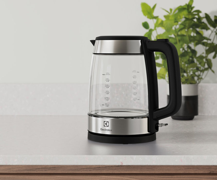 Електрическа кана Electrolux E4GK1-4GB 1.7 L 2200 W Черна, Неръждаема стомана, Прозрачна