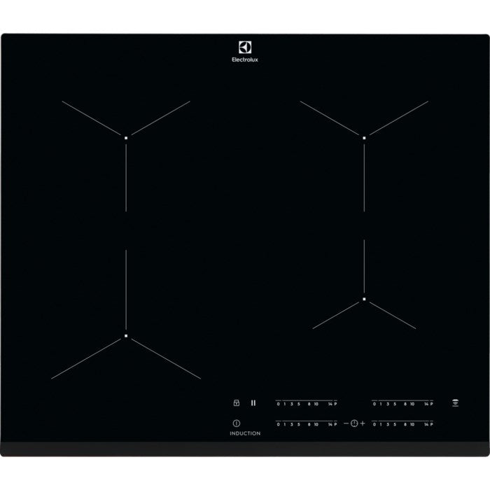 Electrolux EIT61443B котлон Черен Вграден Индукционен котлон със зони 4 зона(и)