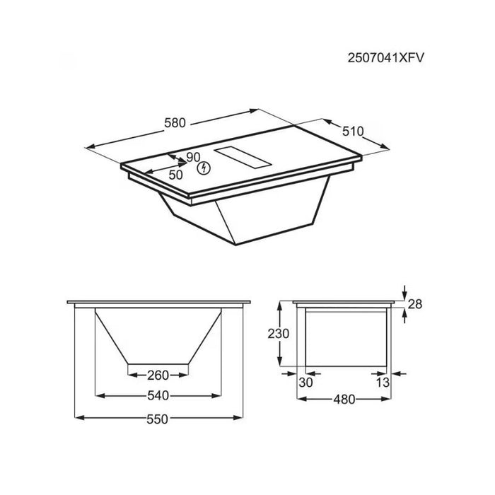 Вграден керамичен плот Electrolux ECC63410CT , Индукционен
