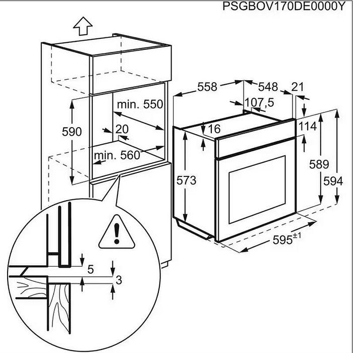 Фурна за вграждане Electrolux EOD6P77WX , Push бутони , 72 , А+ , Пиролиза