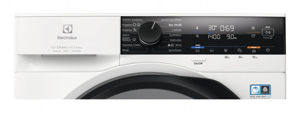 Пералня със сушилня ELECTROLUX EW7W4492E, 9/5 кг, SteamCare, 1400 об/мин.