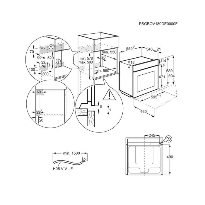 Фурна за вграждане Electrolux KOAAS3DCT(ST) , 70 , А++ , Почистване с пара , Сензорно