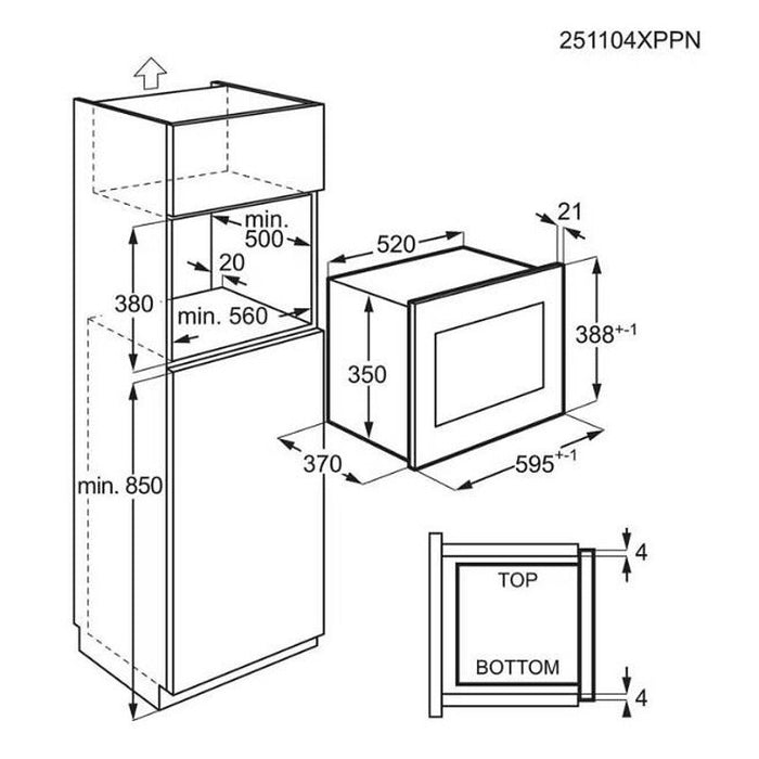 Вградена микровълнова фурна Electrolux LMS4253TBX , Сензорно , 23