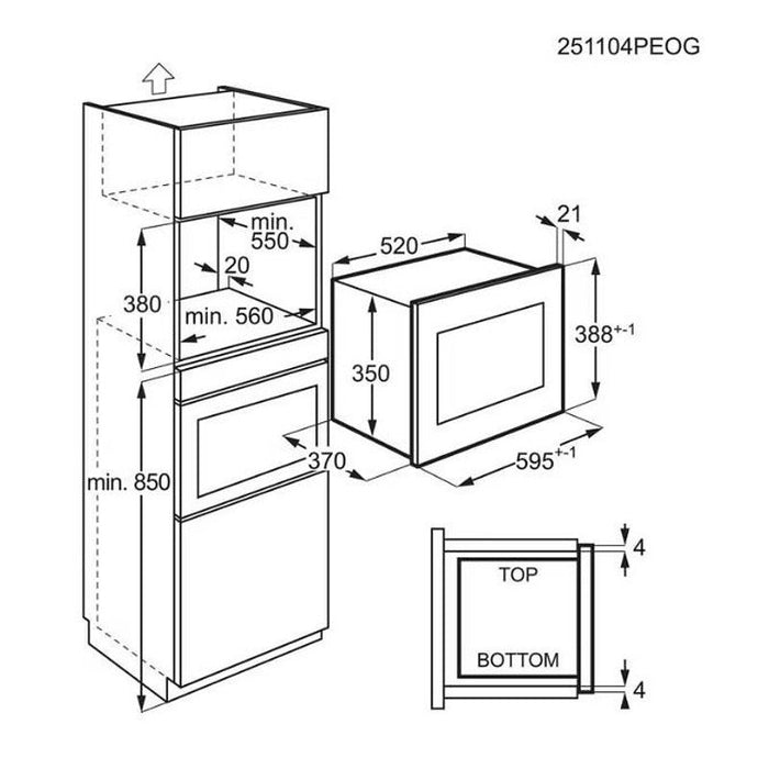 Вградена микровълнова фурна Electrolux LMS4253TBX , Сензорно , 23