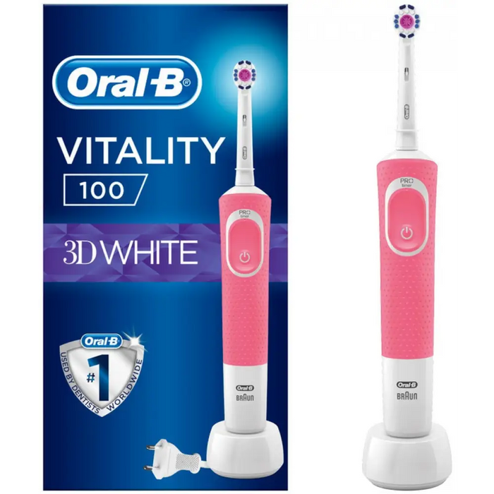 Електрическа четка за зъби Oral B D100 3DWh Pink Box 6/15/7