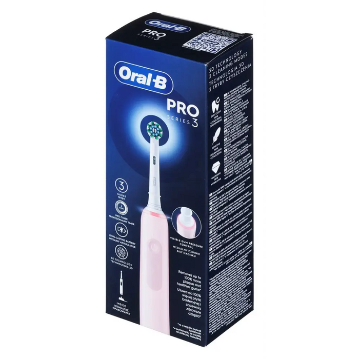 Електрическа четка за зъби Braun Oral-B PRO3 Pink X-Clean