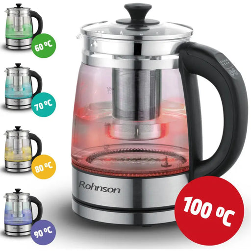 ЕЛЕКТРИЧЕСКА КАНА ROHNSON R-7610 СИВ 2200 W 1.70 L