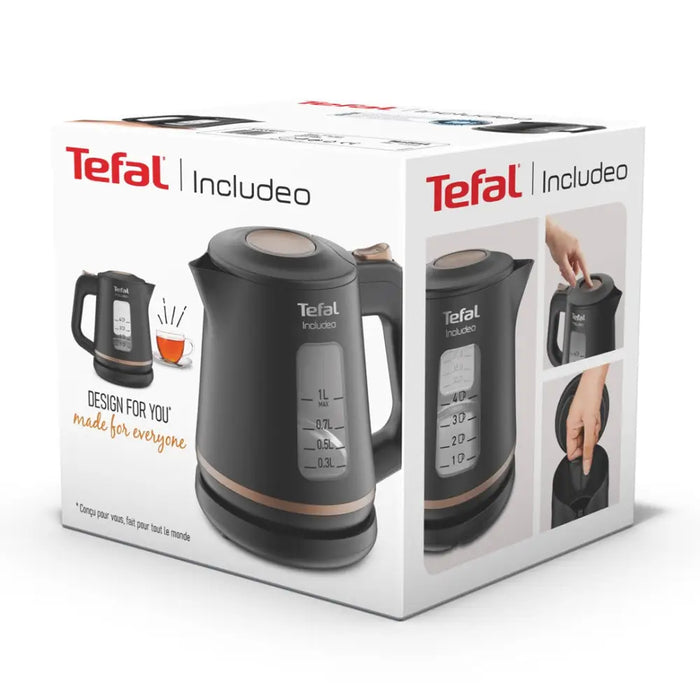 Електрическа кана Tefal Includeo KI5338 1 L 2400 W Черна