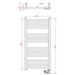 Eлектрическа лира за баня TEDAN Noor black 750 W 505x1105mm