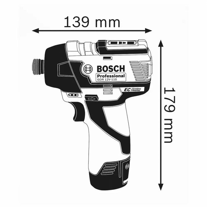 Електрическа отвертка BOSCH GDR 12V-110 Professional 110 Nm