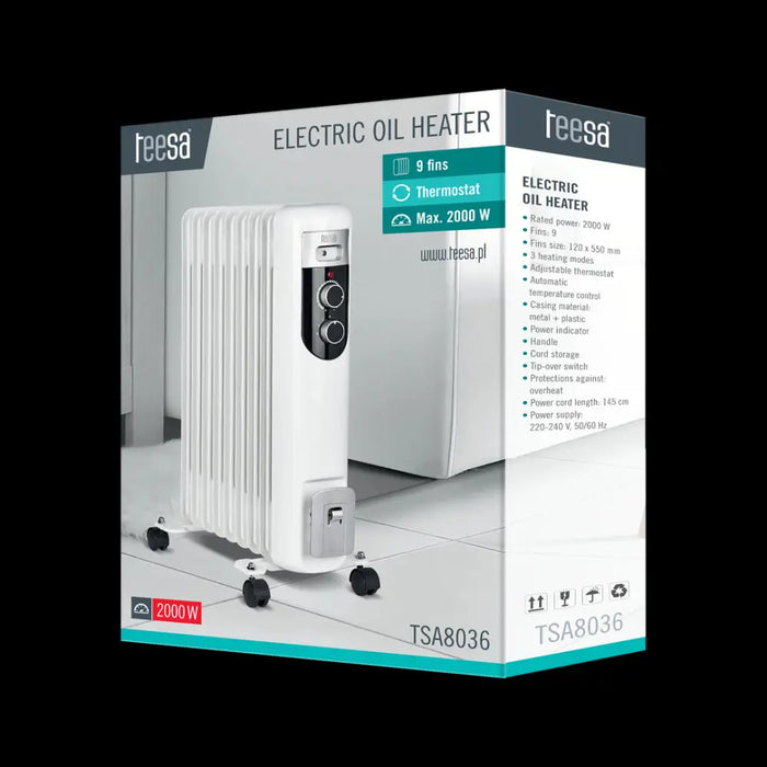 Електрически нафтов нагревател Teesa TSA8036 Бял 2000 W