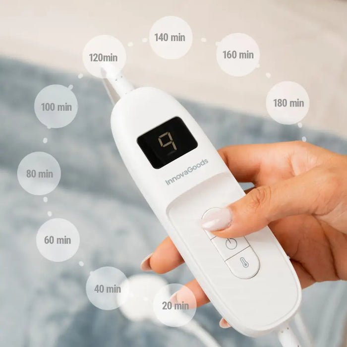 Електрическо Одеяло Heklet InnovaGoods Бял Сив 130 x 180 cm