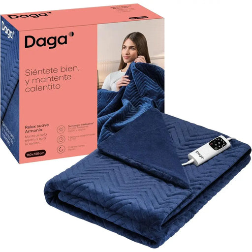 Електрическо Одеяло Daga RELAX 160 x 120 cm Син 100 %