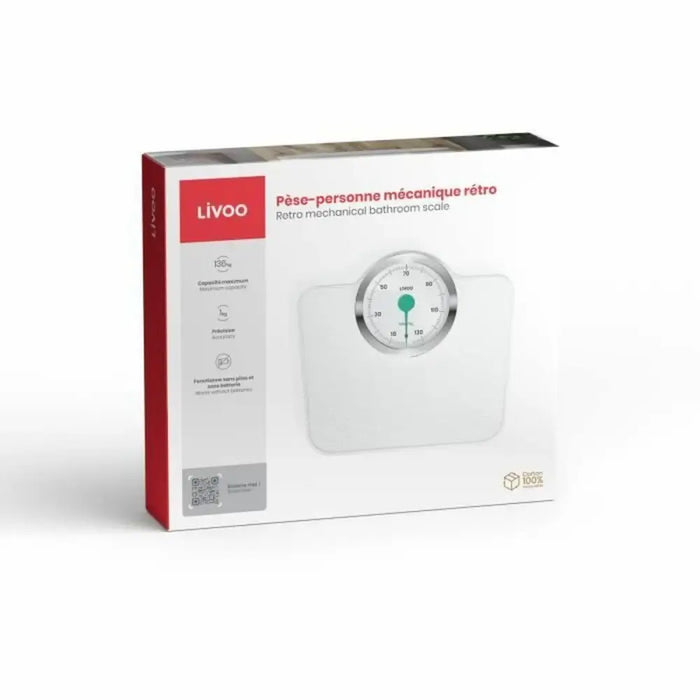 Електронен кантар за баня Livoo DOM490 Бял Метал