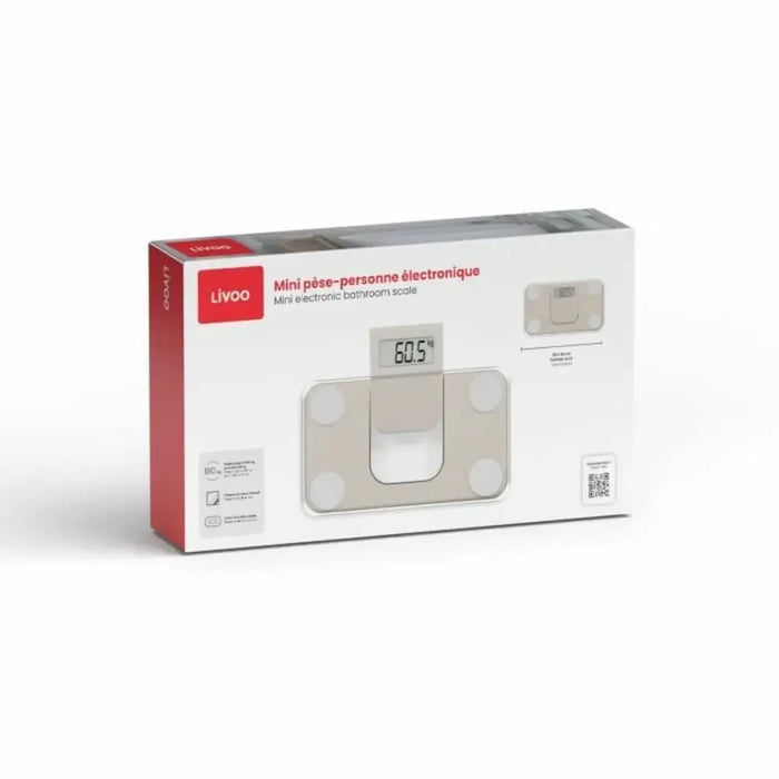 Електронен кантар за баня Livoo DOM532C Сметана калено
