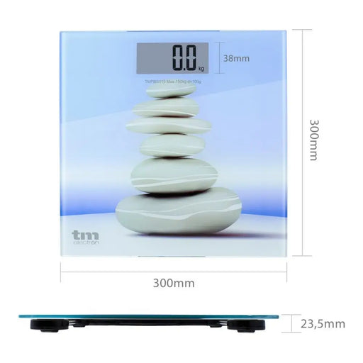Електронен кантар за баня TM Electron Zen Син Slim (23 mm)